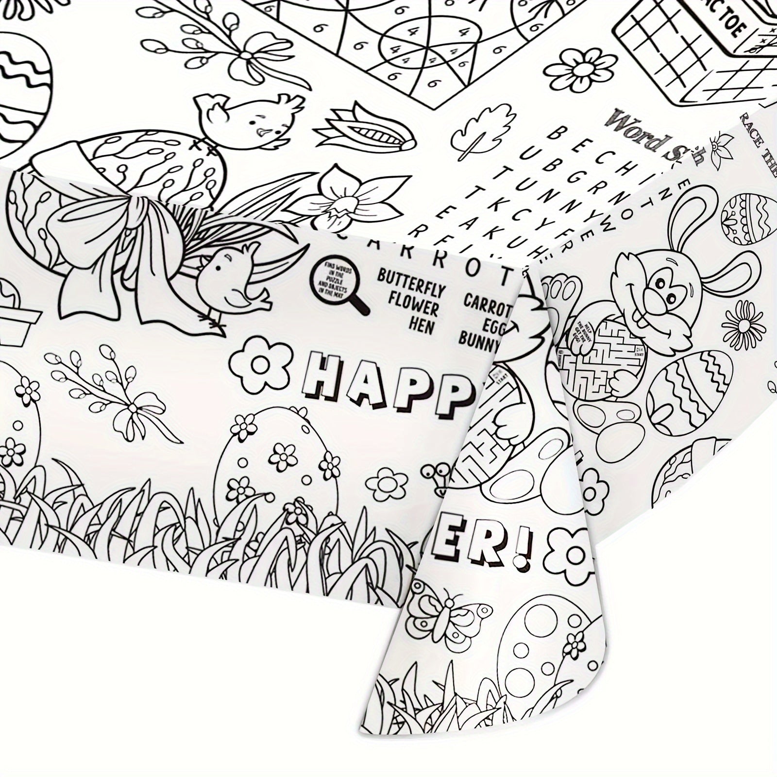 NNETM Classic Easter Coloring Table Cover 274x137cm
