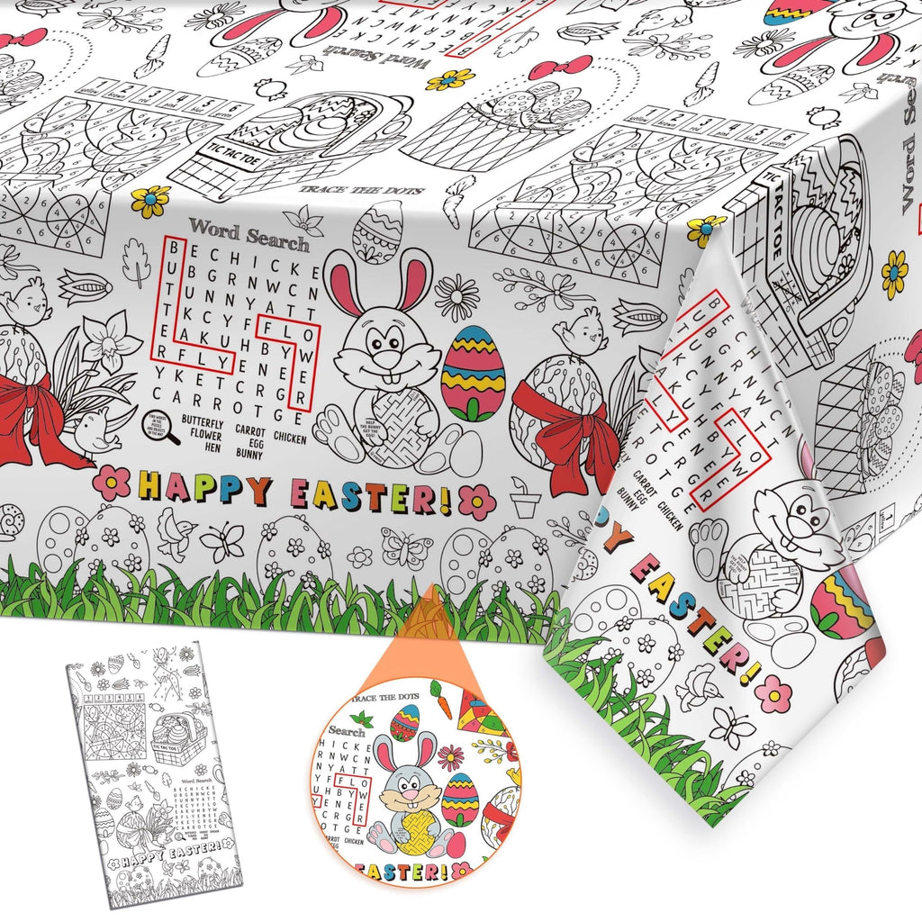 NNETM Classic Easter Coloring Table Cover 274x137cm
