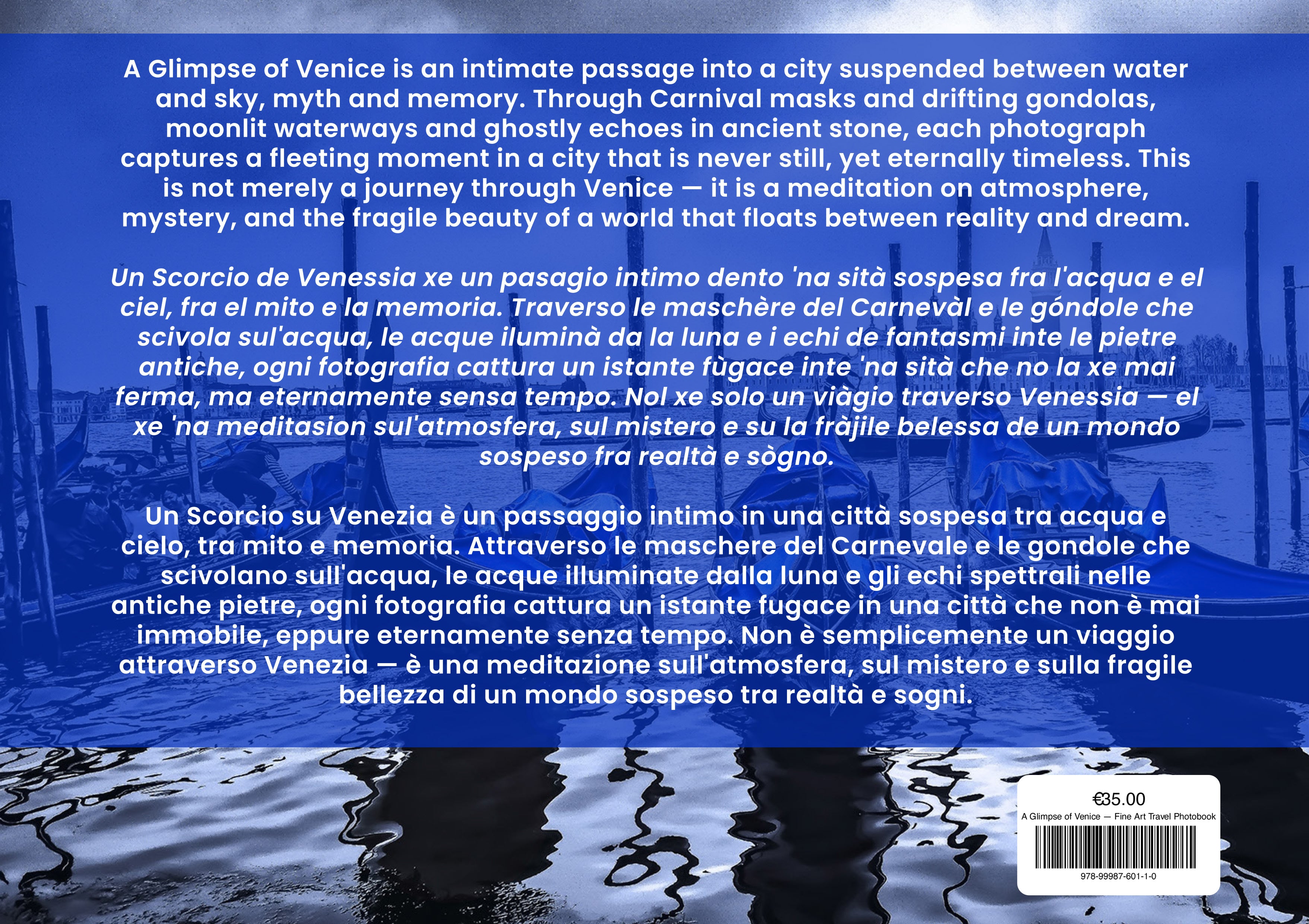 A Glimpse of Venice — Fine Art Travel Photobook - "Launching 30 July — reserve your copy."