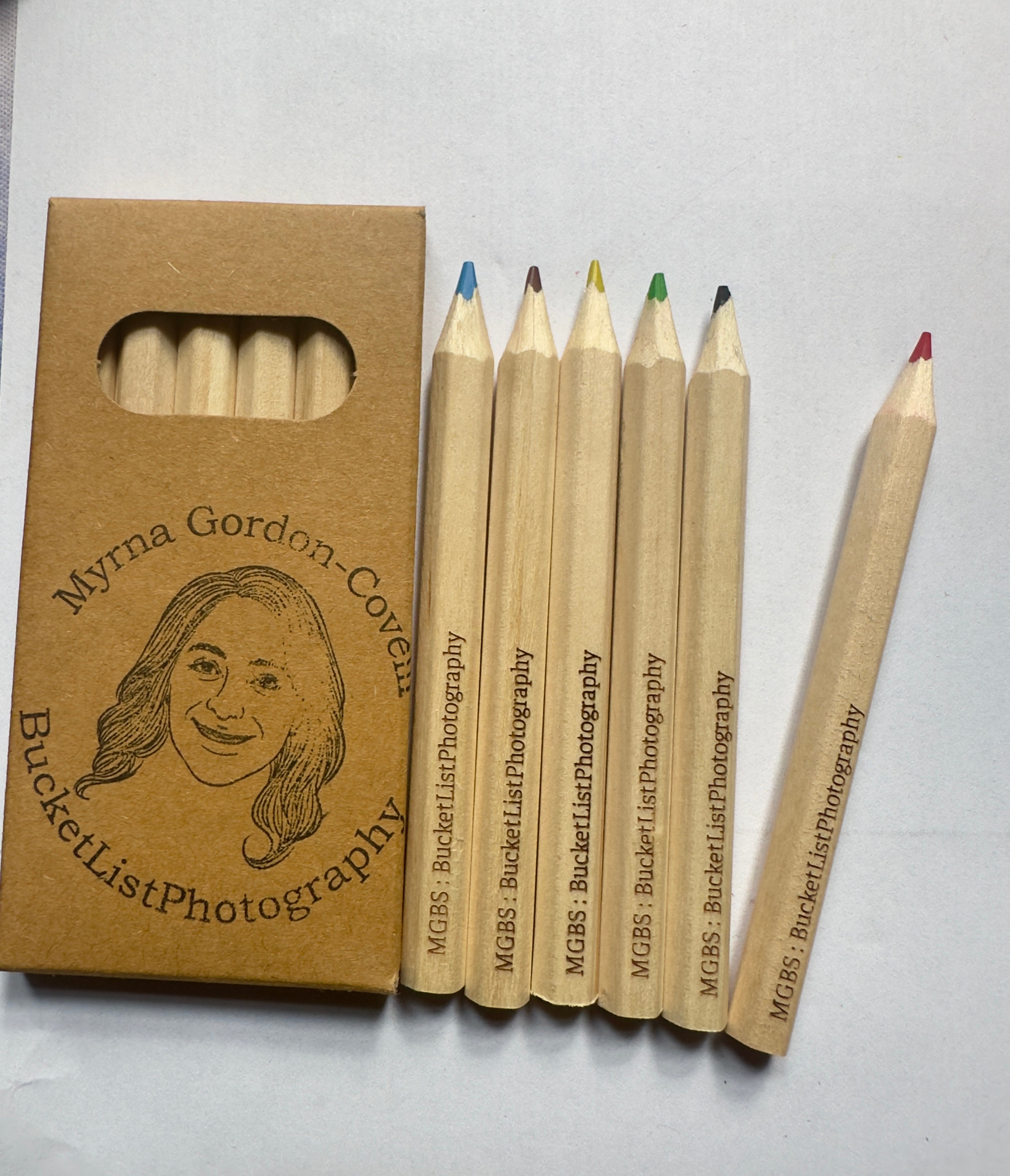 BucketListPhotography Branded Colouring Pencils — Set of 6