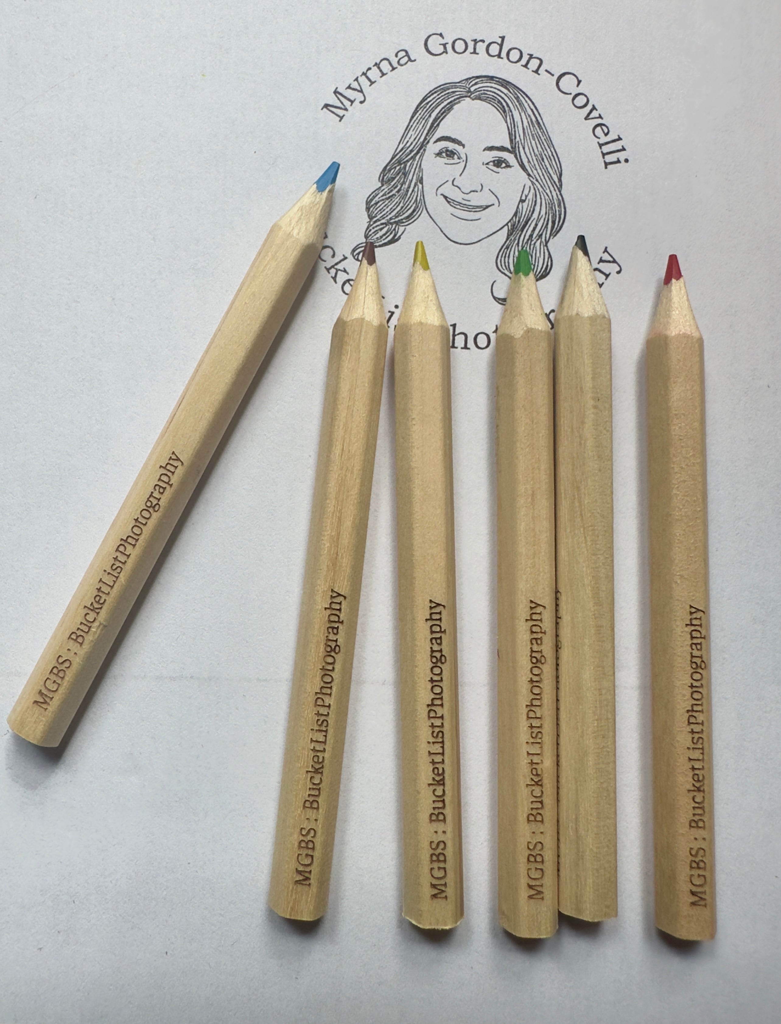 BucketListPhotography Branded Colouring Pencils — Set of 6