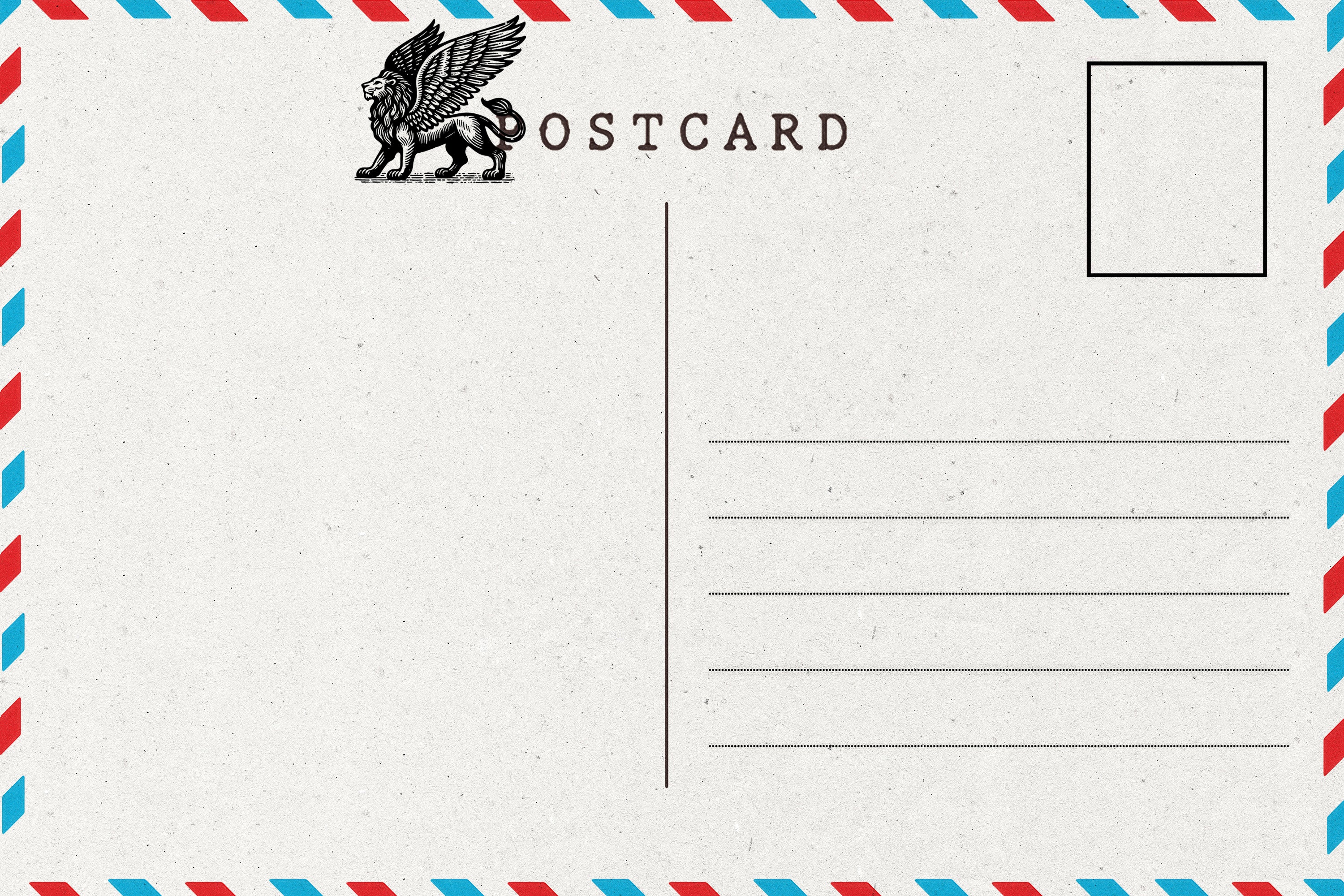 A Glimpse of Venice postcard back design