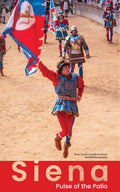 Flag bearer in medieval costume at the Palio di Siena arena
