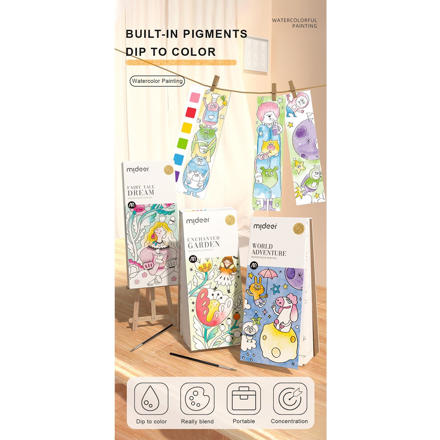 Enchanted Garden Watercolor Painting Book