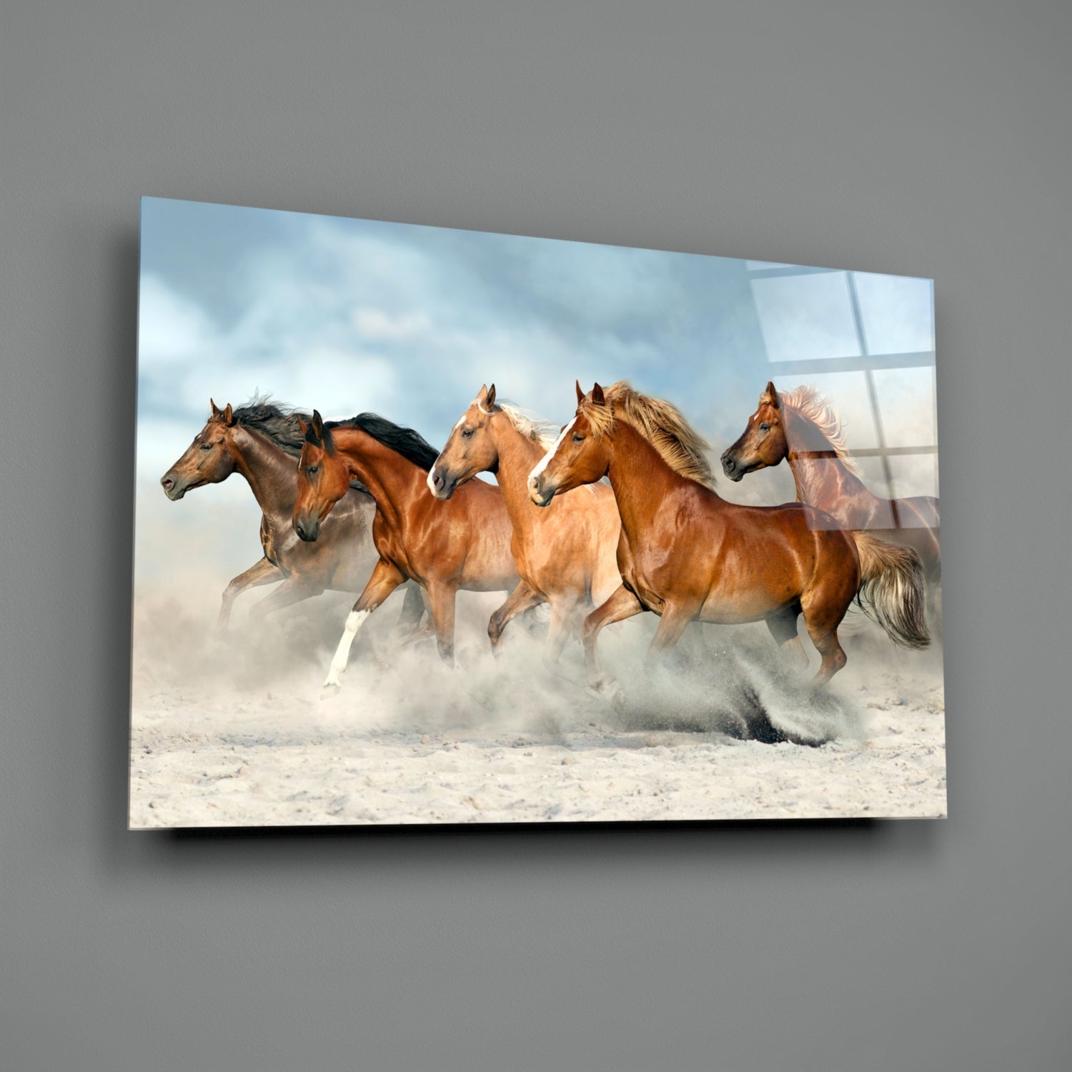 Horses Glass - Wall Art