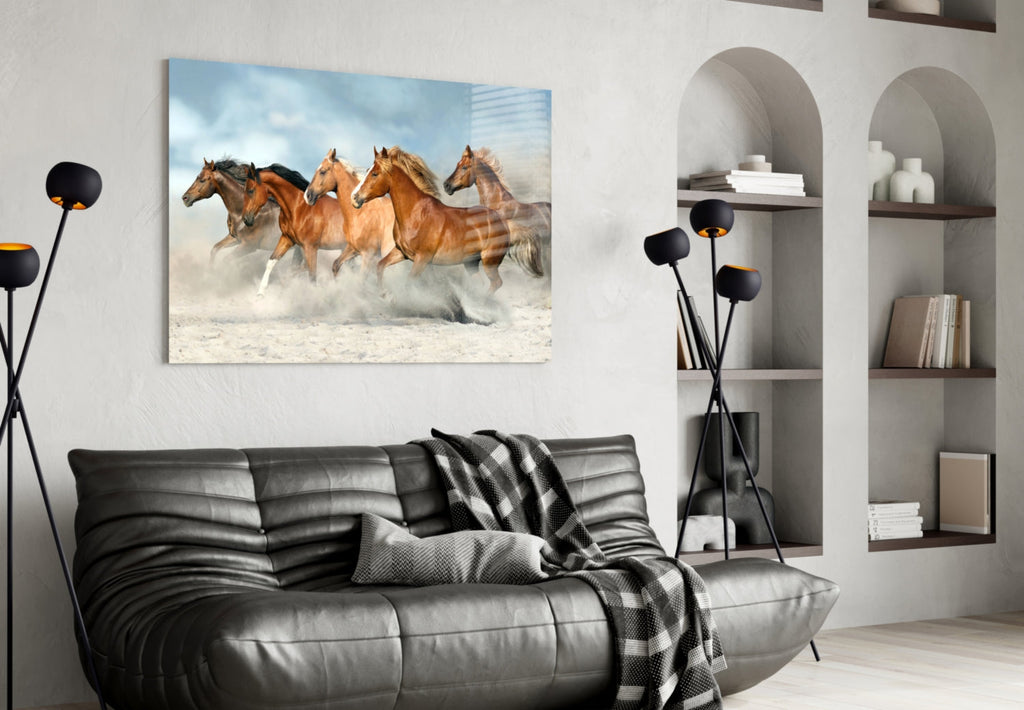 Horses Glass - Wall Art