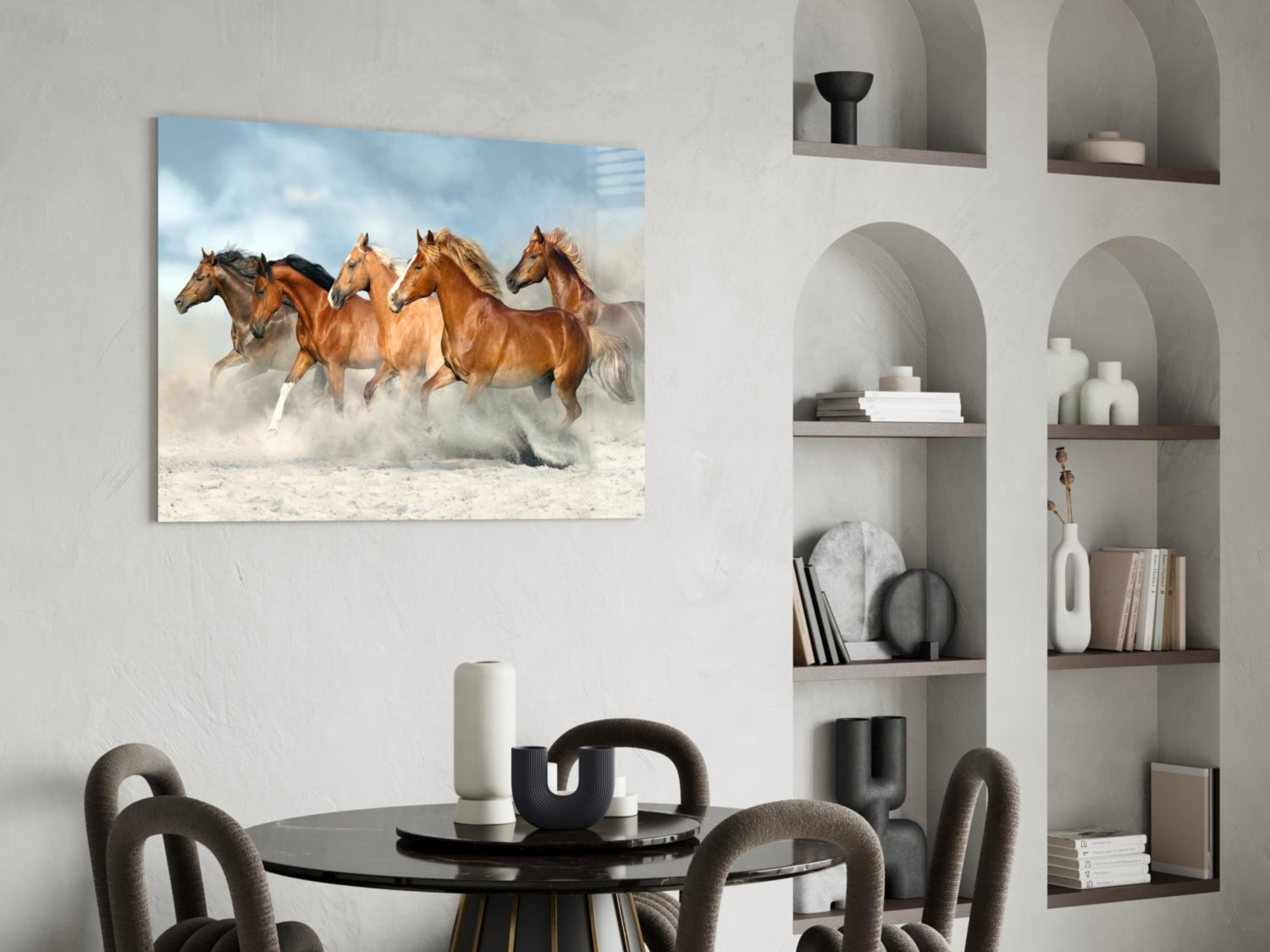 Horses Glass - Wall Art