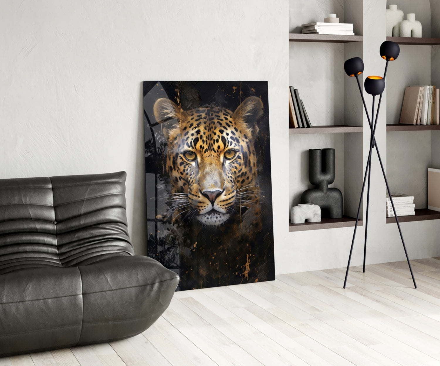 Leopard Glass Wall Art
